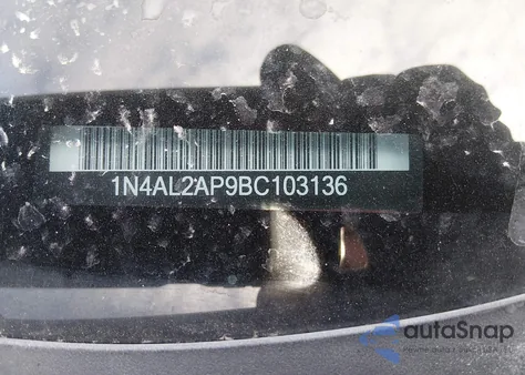 2011 Nissan Altima 2.5 S из США, поврежденный, VIN 1N4AL2AP9BC103136